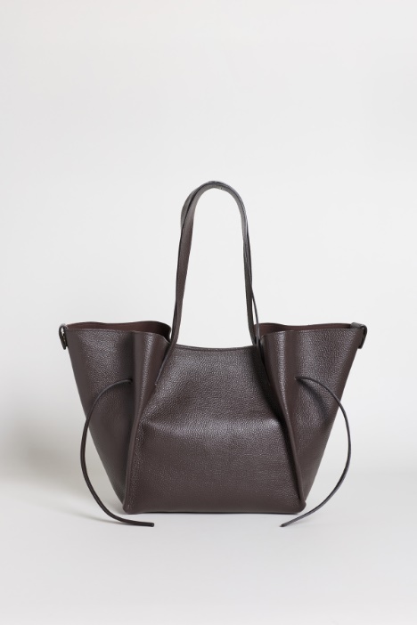 Borsa a trapezio in pelle