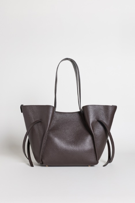 Leather trapeze bag - Intrend