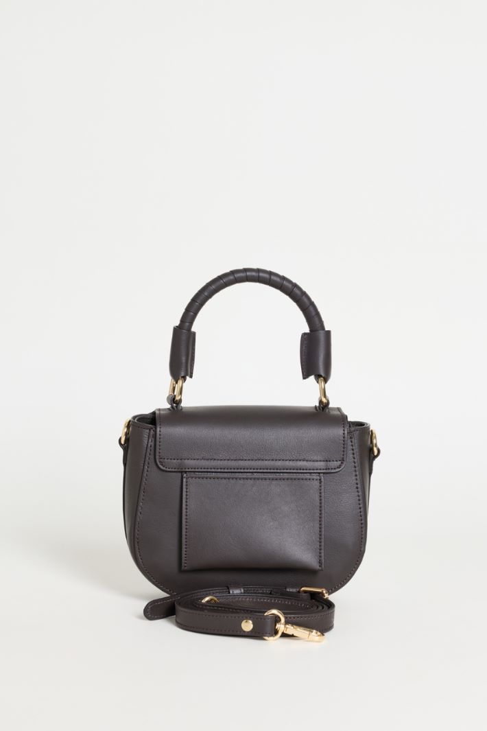 Mini crossbody in pelle - MARRONE - Intrend - 3
