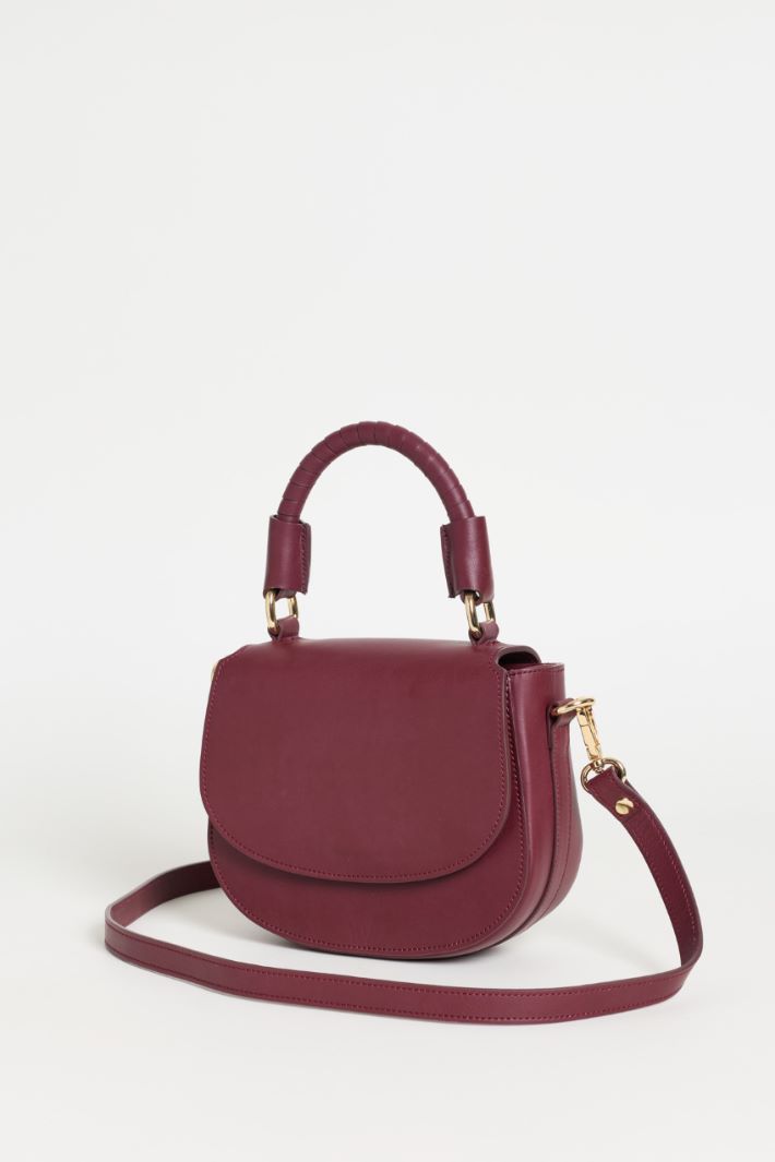 Mini crossbody in pelle - BORDEAUX - Intrend - 2