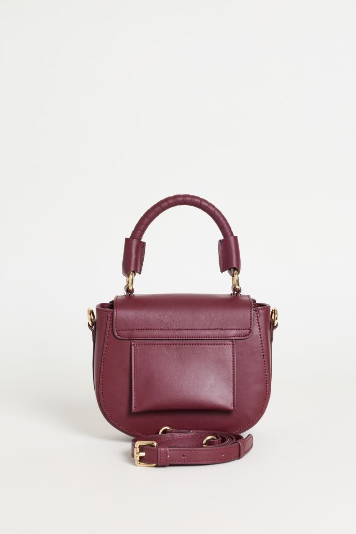 Mini crossbody in pelle - BORDEAUX - Intrend - 3