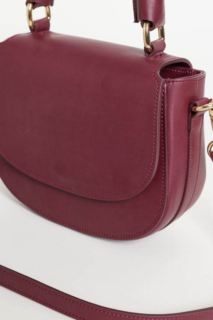 Mini crossbody in pelle - BORDEAUX - Intrend - 4