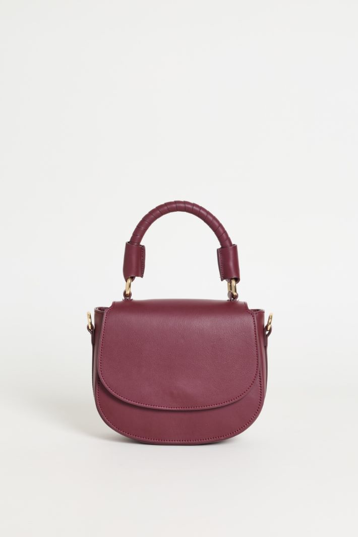 Mini crossbody in pelle - BORDEAUX - Intrend