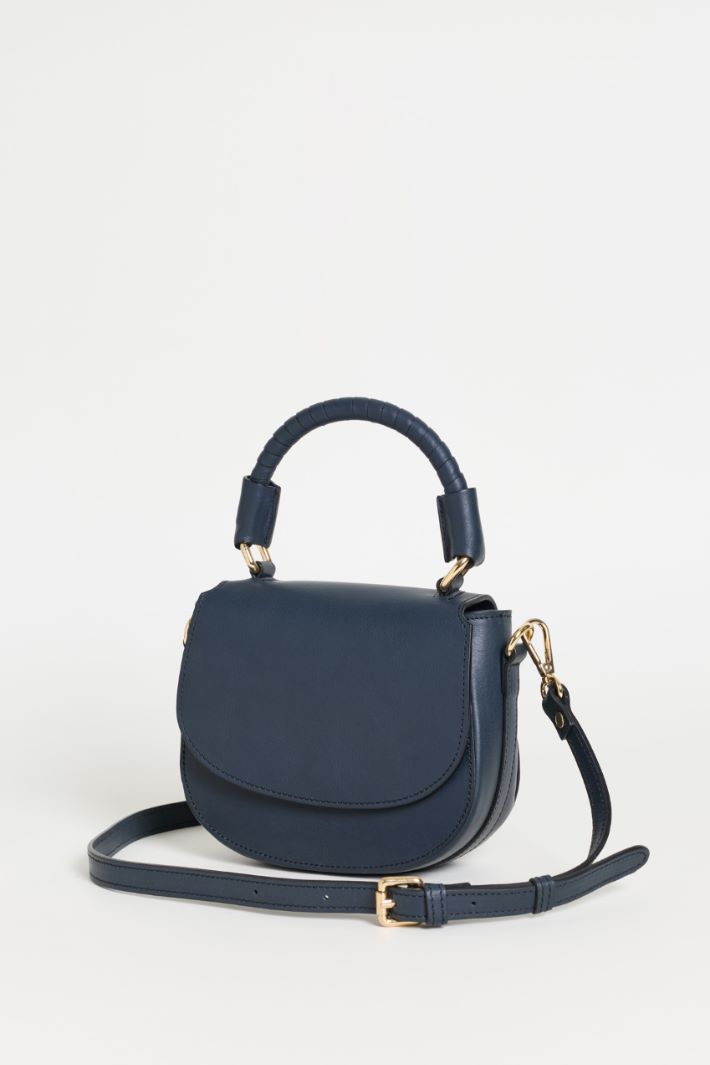 Mini crossbody in pelle - BLU - Intrend - 2