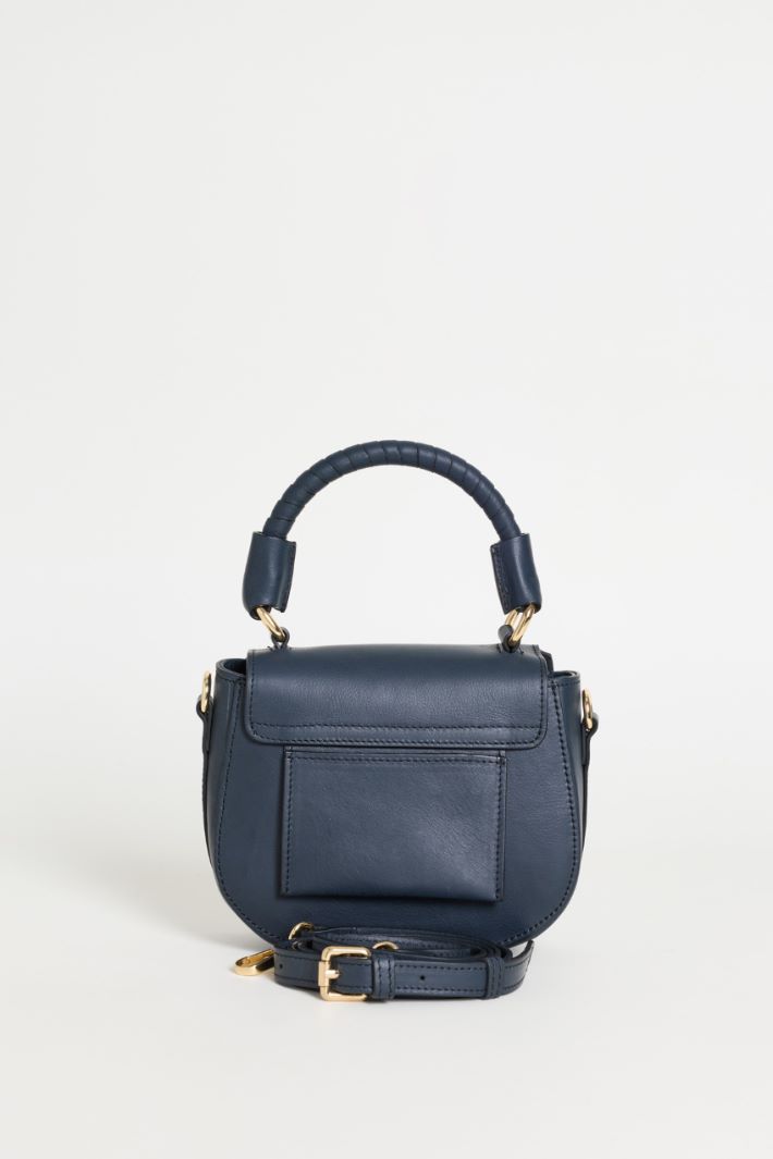 Mini crossbody in pelle - BLU - Intrend - 3