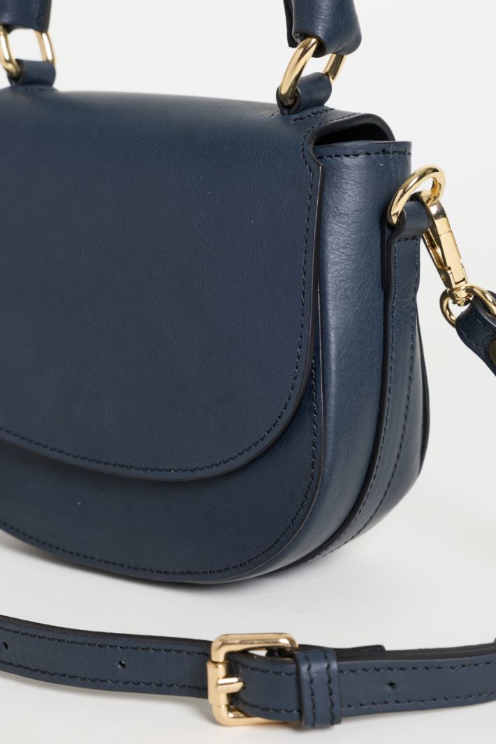 Mini crossbody in pelle - BLU - Intrend - 4