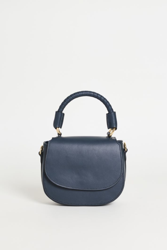 Mini crossbody in pelle - BLU - Intrend