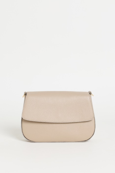 Tumbled leather shoulder bag - Intrend