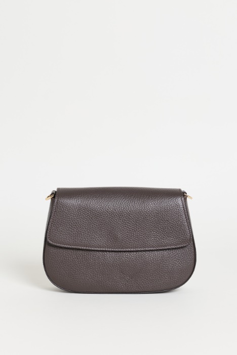 Tumbled leather shoulder bag - Intrend
