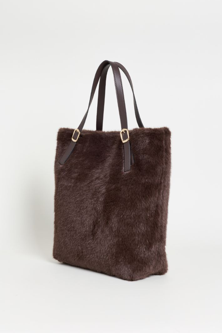 Cosy Fabric Shopper - BROWN - Intrend - 2