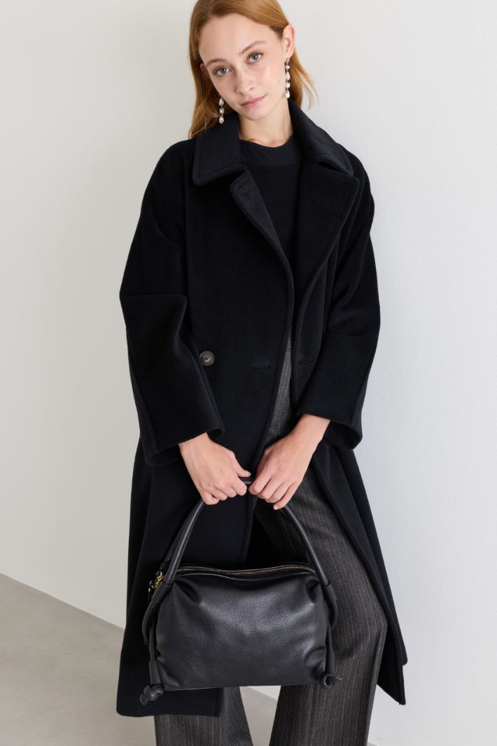 Borsa con doppio manico incrociato - NERO - Intrend - 5