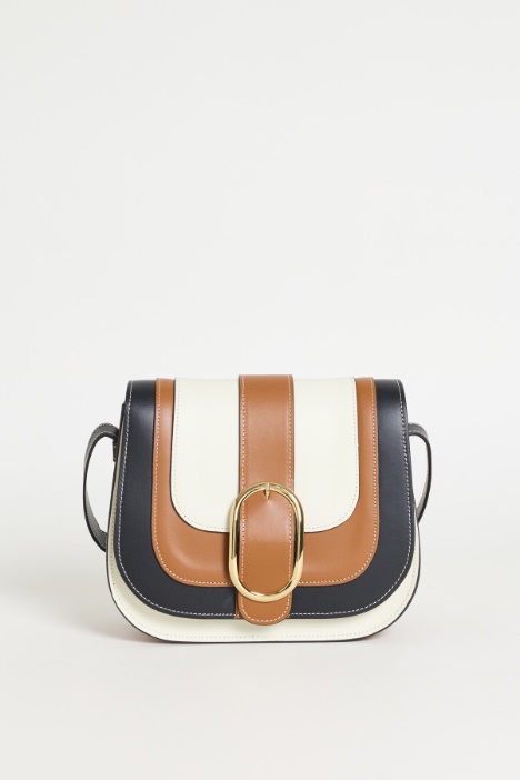 Inlaid Leather Bag - Intrend
