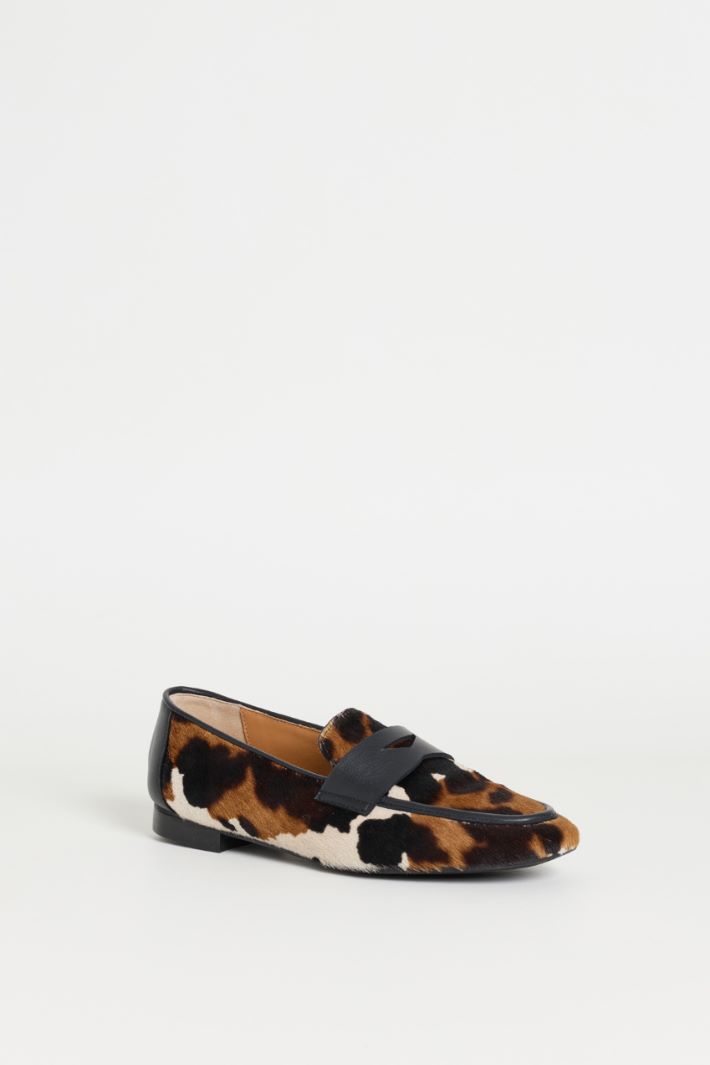 Ponyskin loafers - BROWN - Intrend - 2