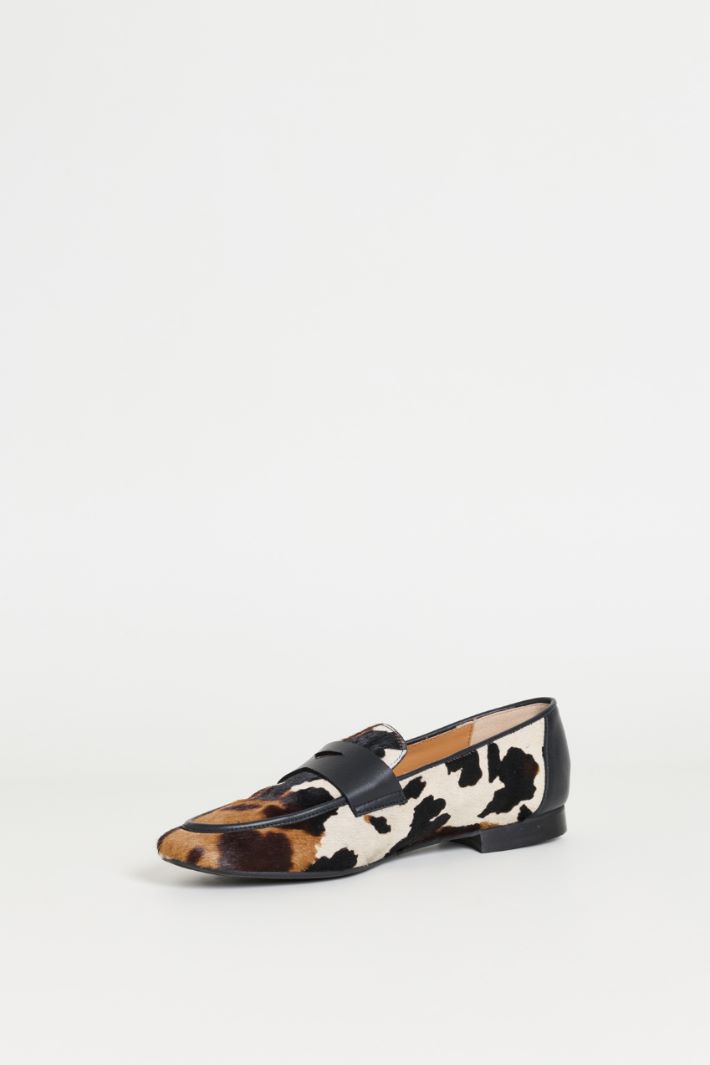 Ponyskin loafers - BROWN - Intrend - 3
