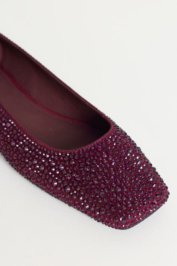 Rhinestone ballet flats - BORDEAUX - Intrend - 4