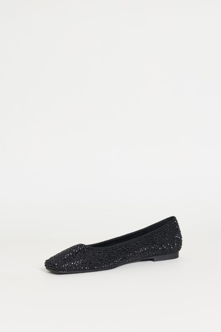 Ballerine con strass - NERO - Intrend - 3