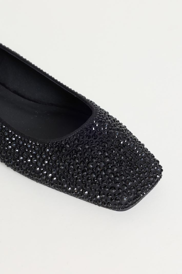Ballerine con strass - NERO - Intrend - 4