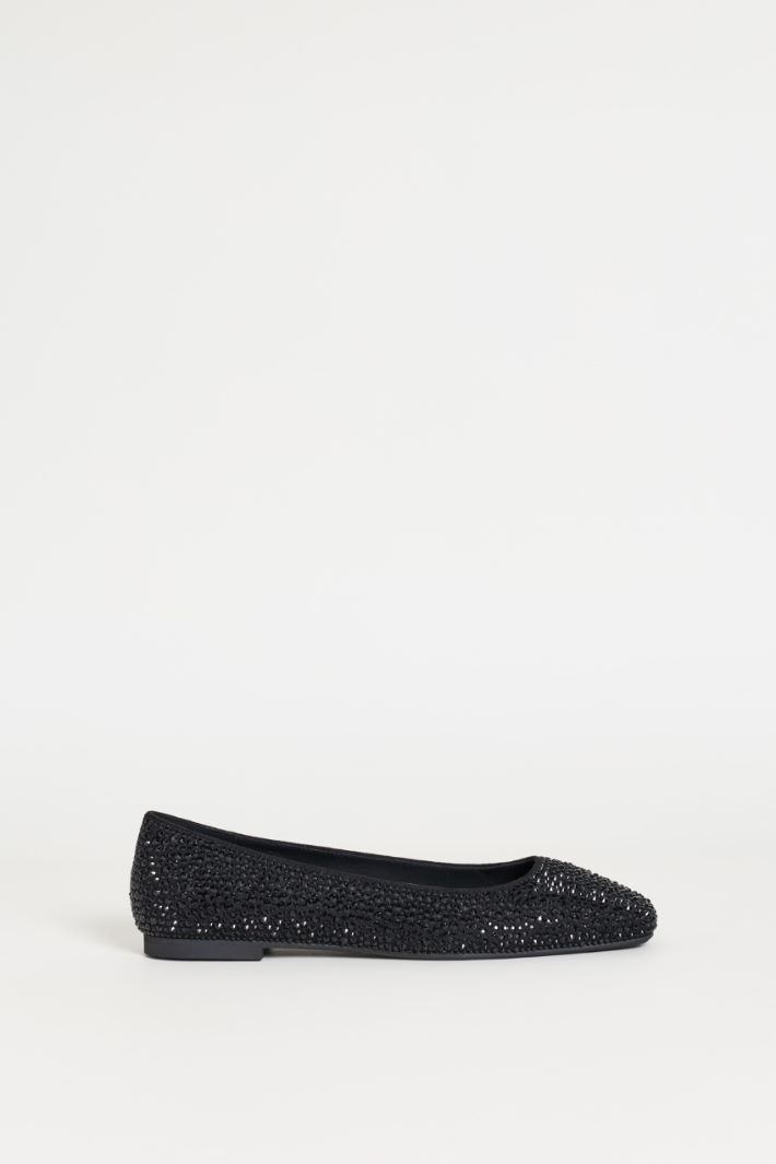 Ballerine con strass - NERO - Intrend