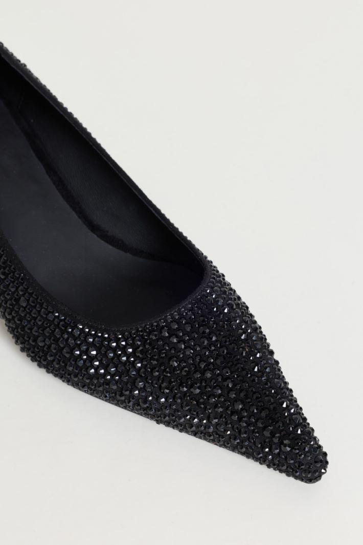 Diamanté Pumps - BLACK - Intrend - 4