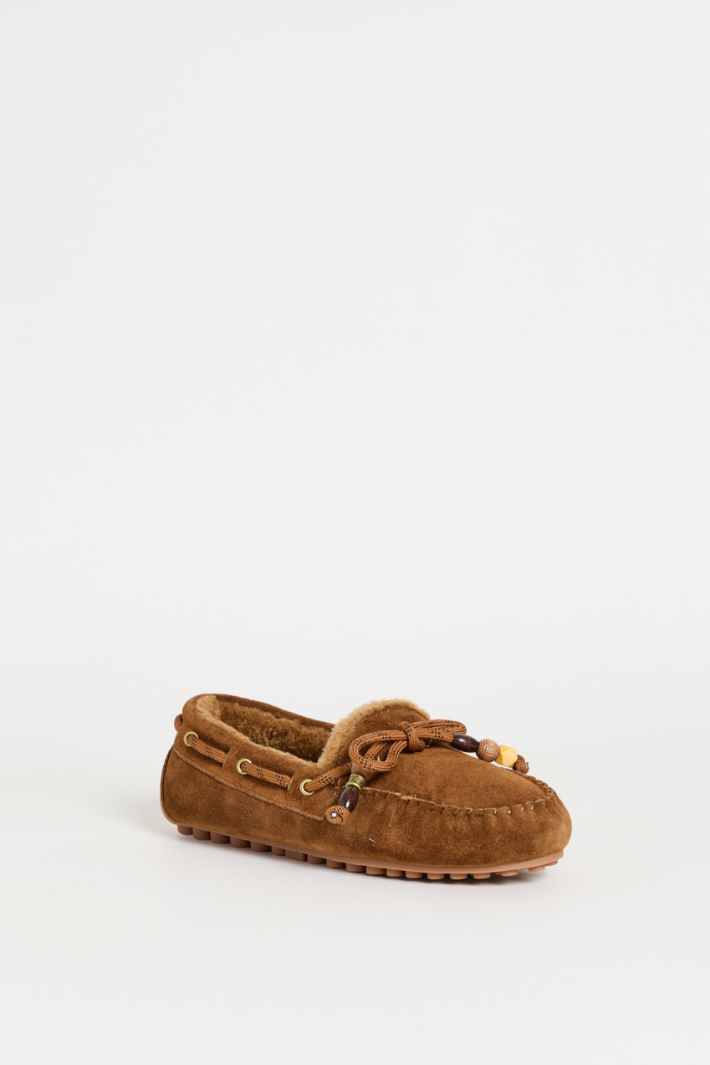 Leather driving loafers - CAMEL - Intrend - 2