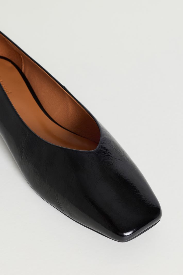 V-cut ballet flats - BLACK - Intrend - 4