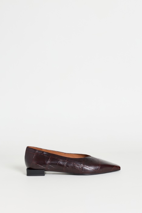 Ballerine in pelle stampa cocco - Intrend
