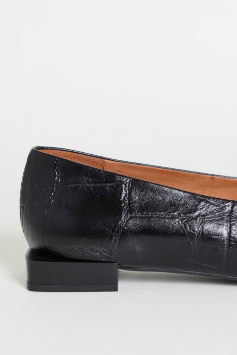 Ballerine in pelle stampa cocco