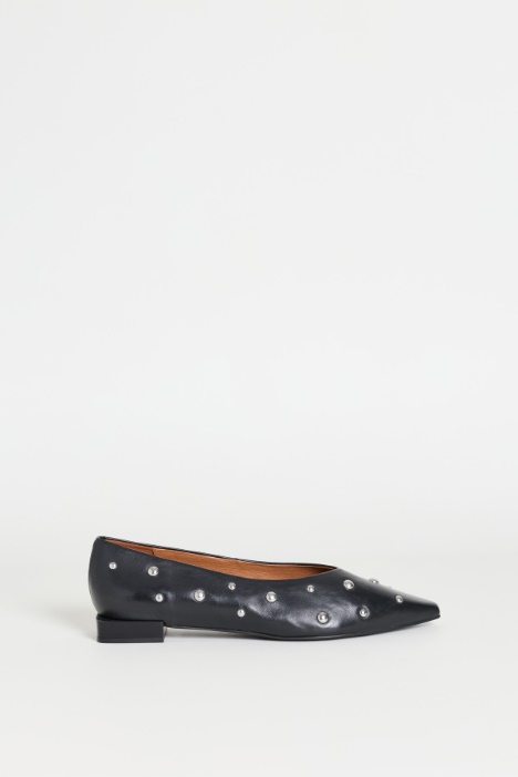 Studded Ballet Flats - Intrend