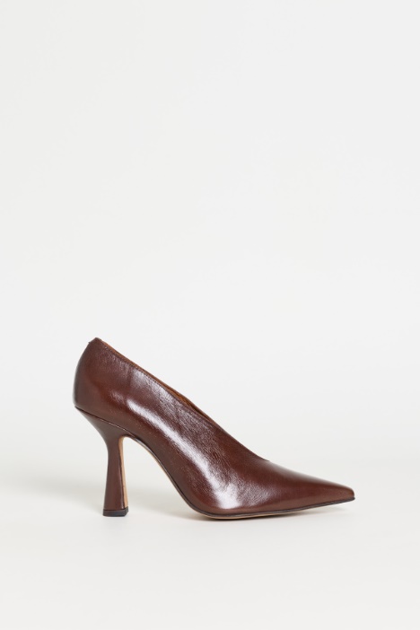Smooth Leather Court Shoes - Intrend