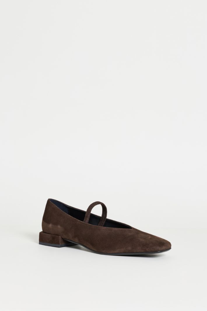 Suede Ballerinas - BROWN - Intrend - 2