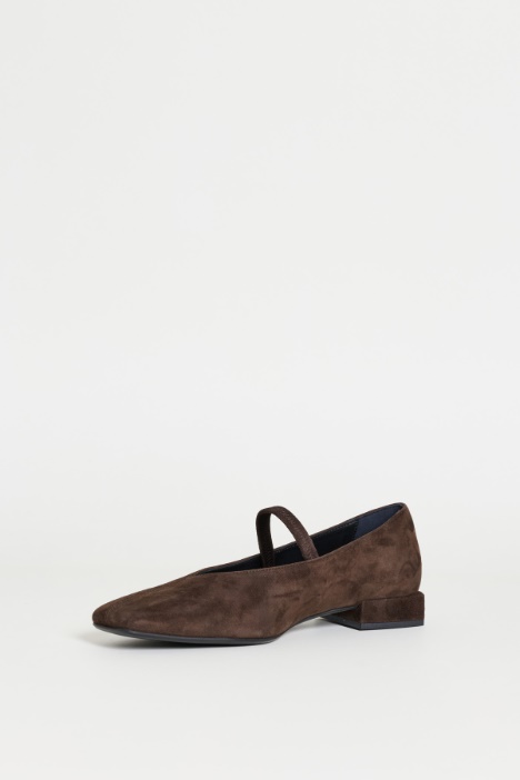 Ballerine in pelle scamosciata