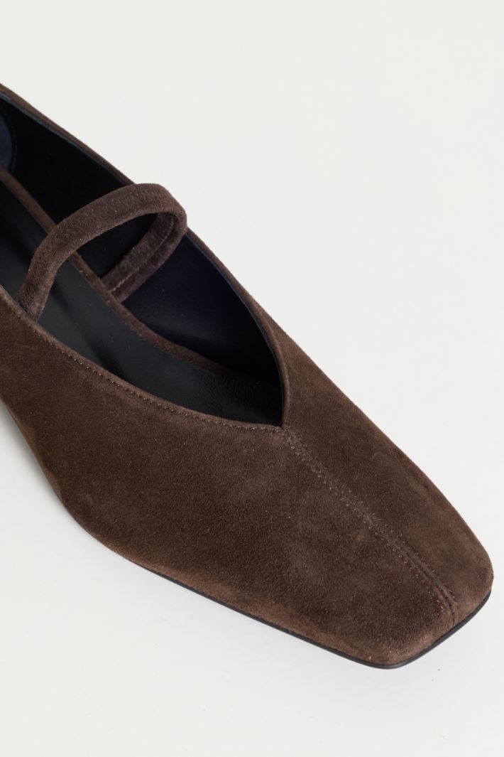 Suede Ballerinas - BROWN - Intrend - 4