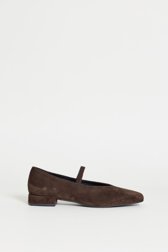 Suede Ballerinas - BROWN - Intrend