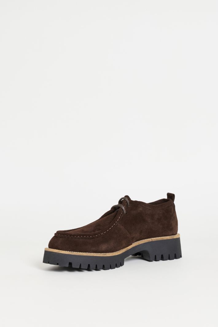 Suede lace-ups - BROWN - Intrend - 3