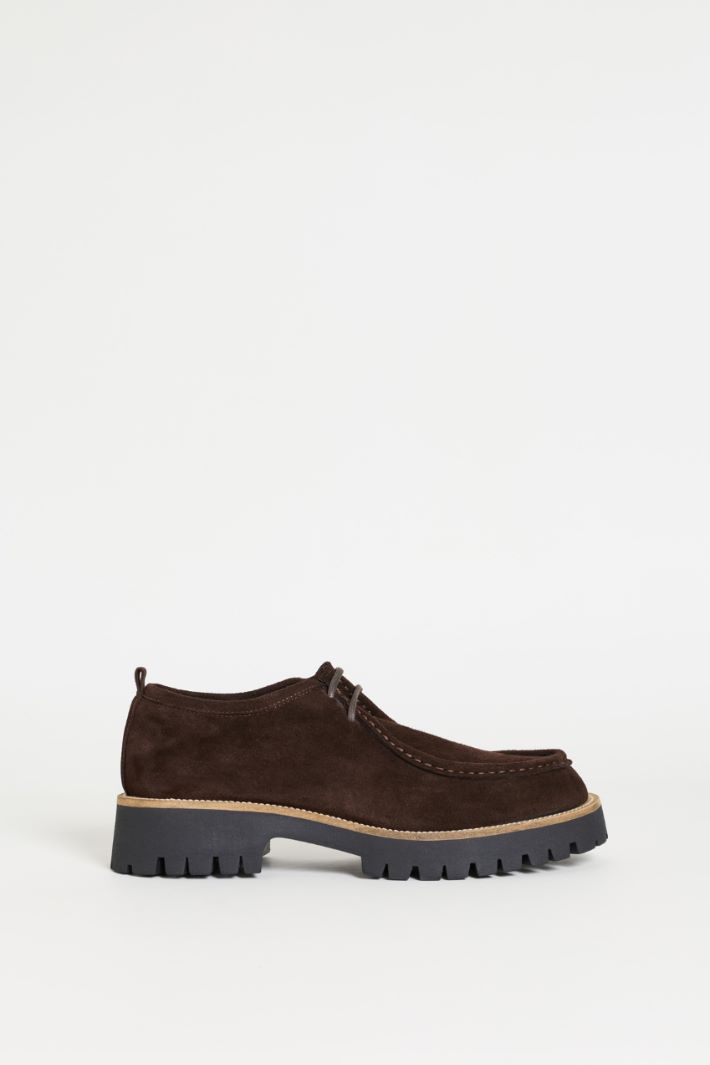 Suede lace-ups - BROWN - Intrend