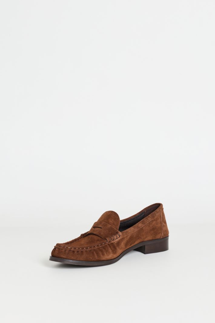 Suede loafers - BROWN - Intrend - 3