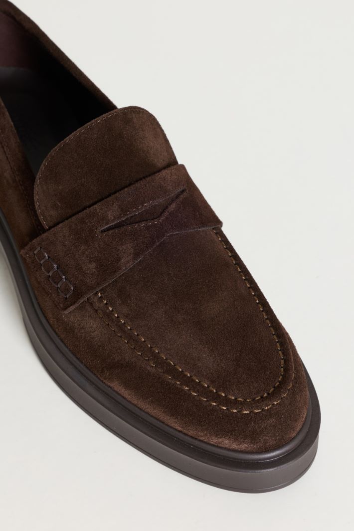 Suede Loafers - BROWN - Intrend - 4