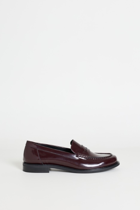 Brushed leather loafers - Intrend
