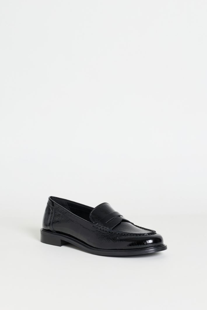 Mocassins en cuir - NOIR - Intrend - 2