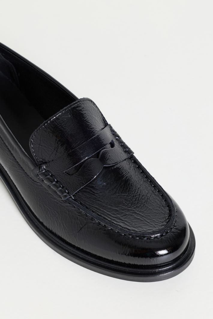Mocassins en cuir - NOIR - Intrend - 4