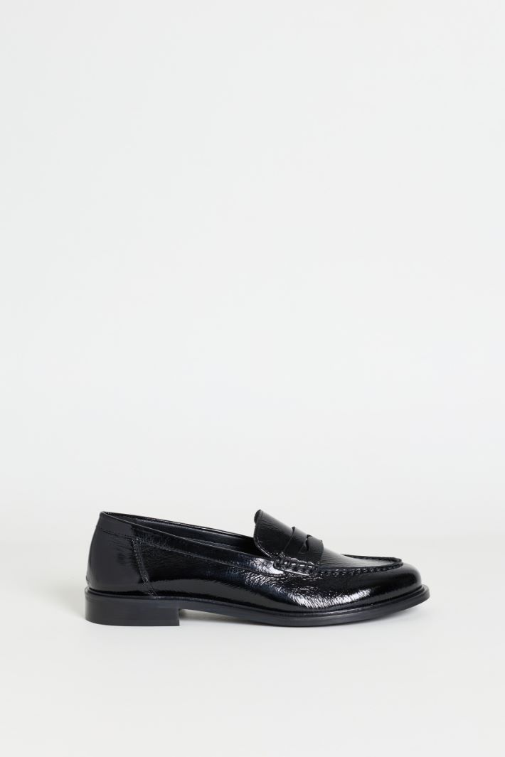 Mocassins en cuir - NOIR - Intrend
