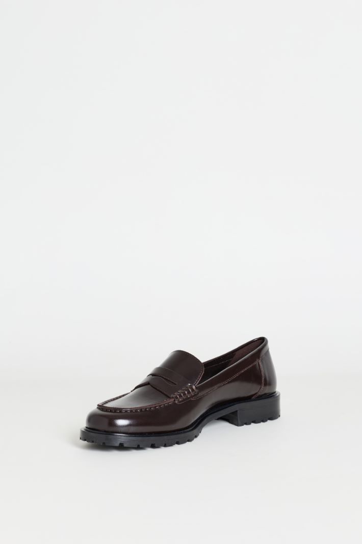 Mocassino in pelle liscia - MARRONE - Intrend - 3