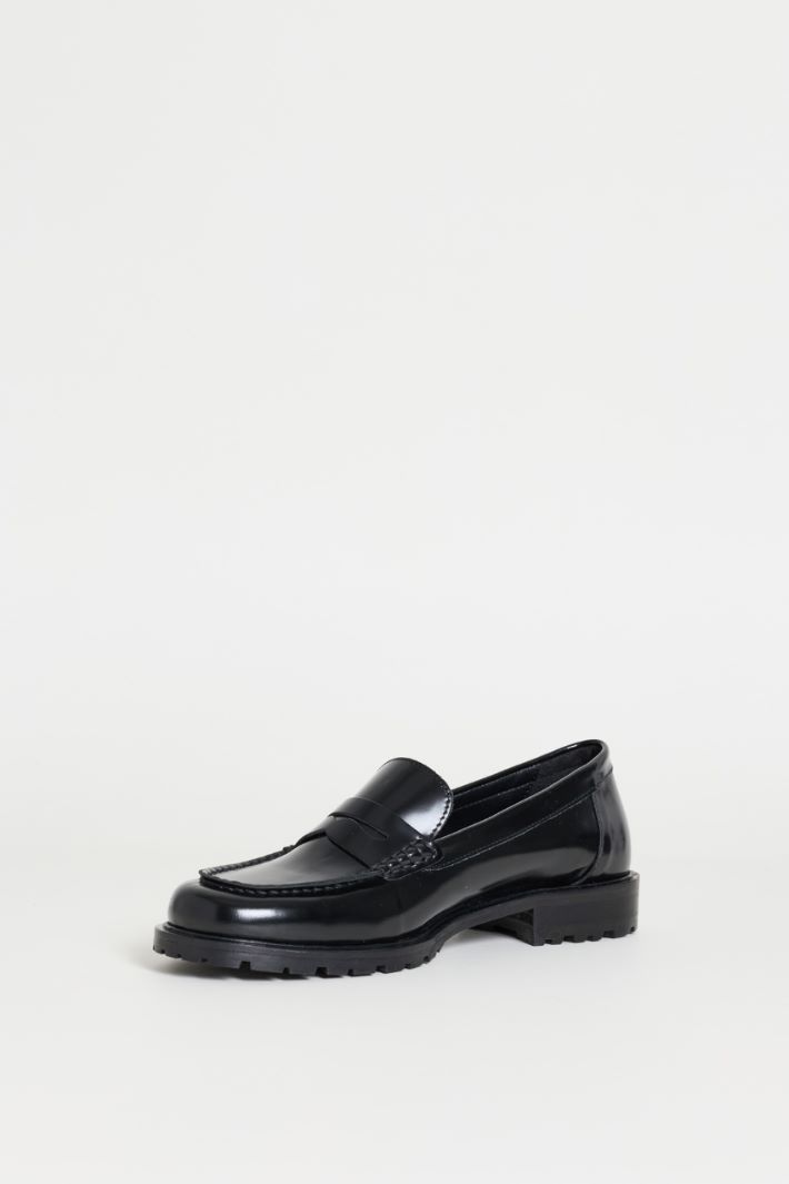Mocassino in pelle liscia - NERO - Intrend - 3