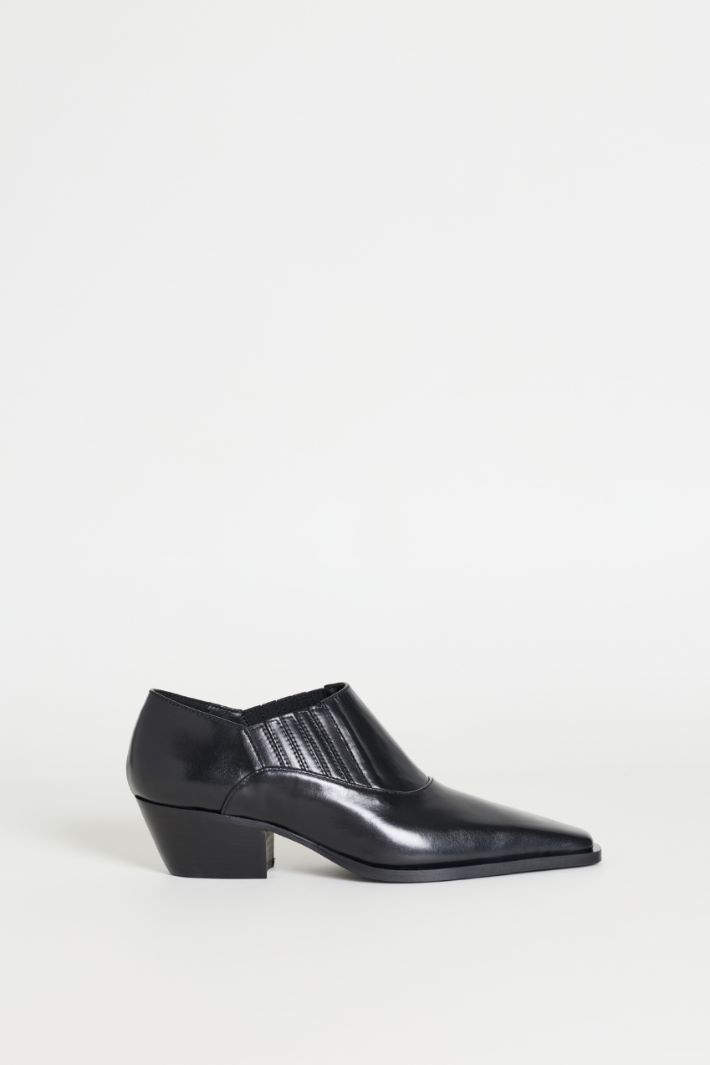Leather ankle boots - BLACK - Intrend