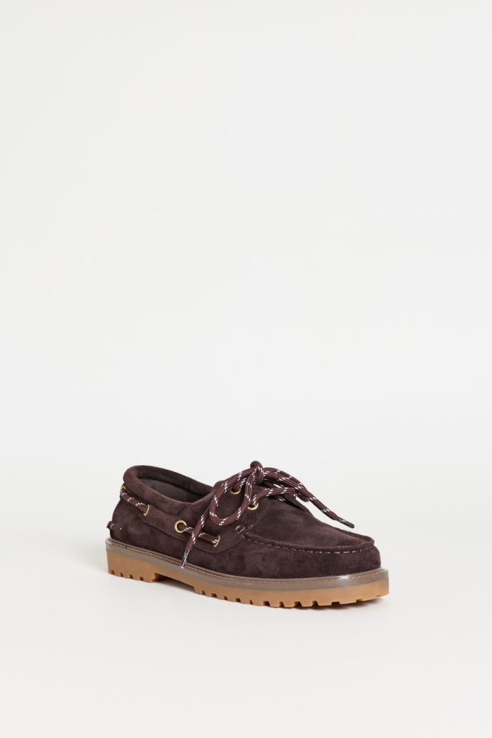 Suede boat shoes - BROWN - Intrend - 2