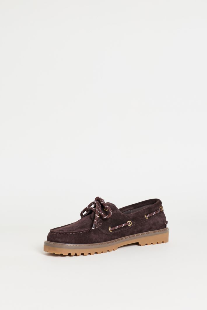 Suede boat shoes - BROWN - Intrend - 3