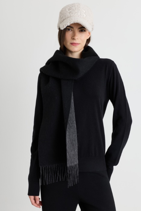 Reversible pure wool scarf - Intrend