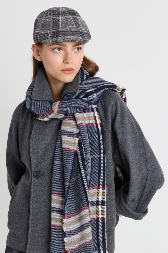 Checked Stole - BLUE - Intrend - 2