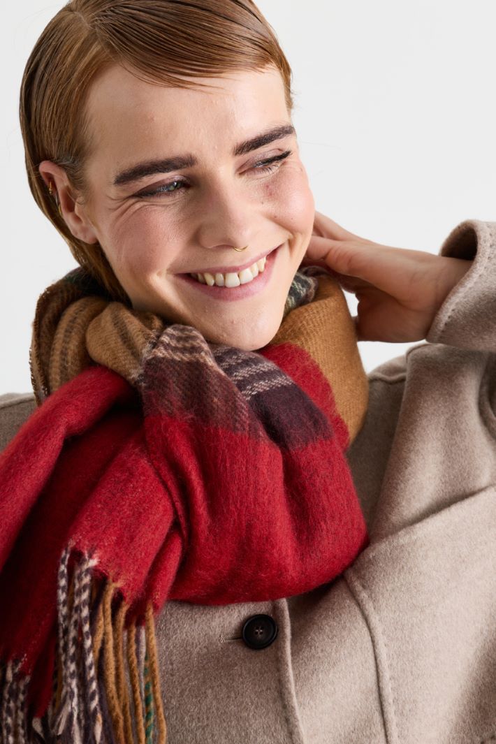 Multicolour scarf - BROWN - Intrend - 2