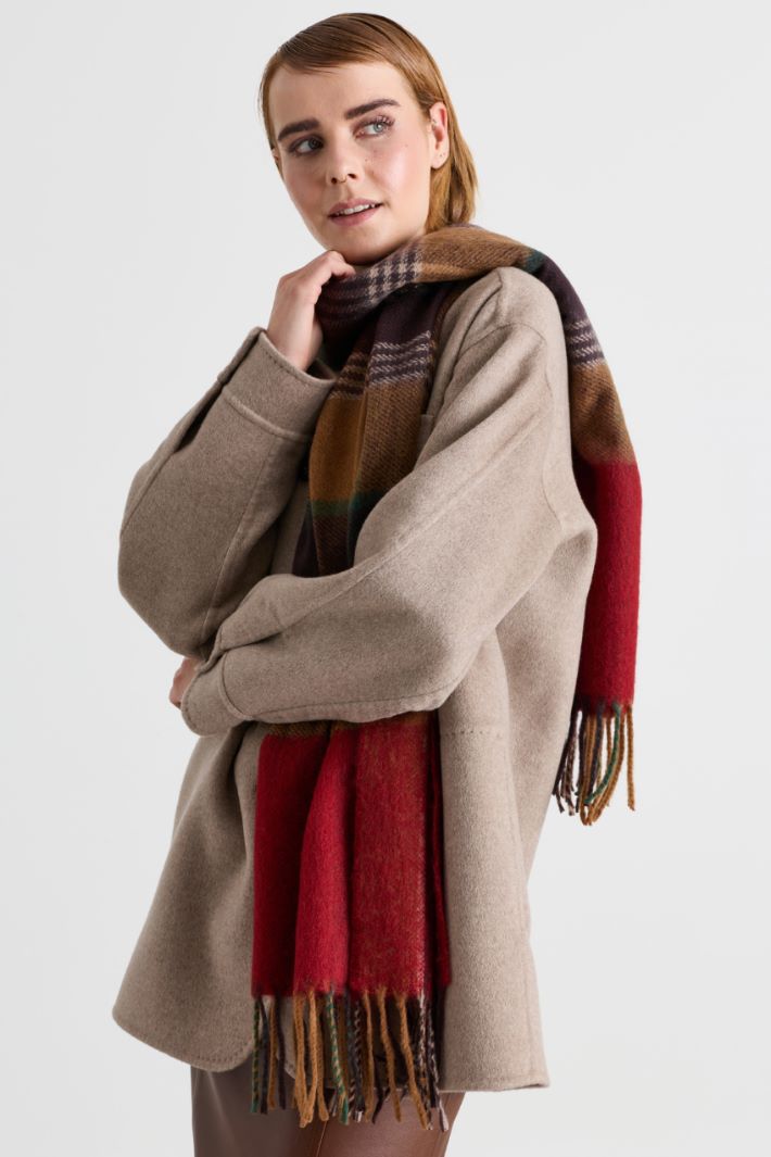 Multicolour scarf - BROWN - Intrend